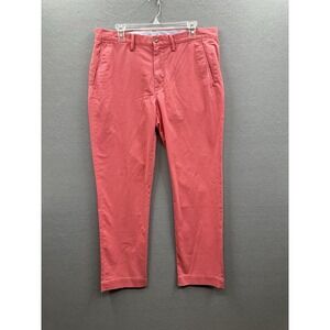 Polo Ralph Lauren Mens Pants Pink 34x30 The Polo Chino Straight Stretch Cotton